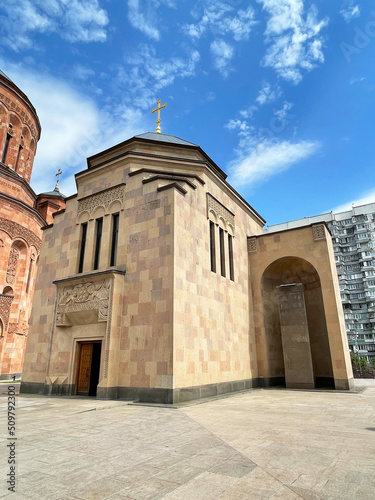 Church of the Holy Cross (Surb-Hach). Armenian temple complex. Olympic Avenue, 9. Meshchansky district. The city of Moscow. Russia photo