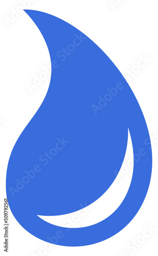 Blue droplet icon. Pure clean water symbol