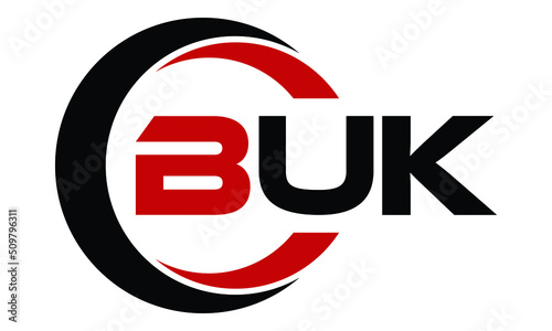 BUK swoosh three letter logo design vector template | monogram logo | abstract logo | wordmark logo | letter mark logo | business logo | brand logo | flat logo | minimalist logo | text | word | symbol