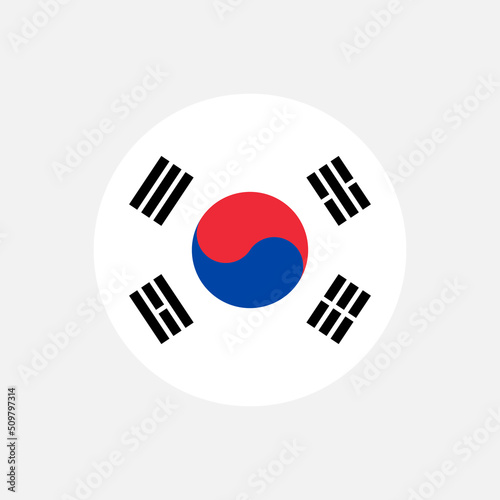 Country South Korea. South Korea flag. Vector illustration.