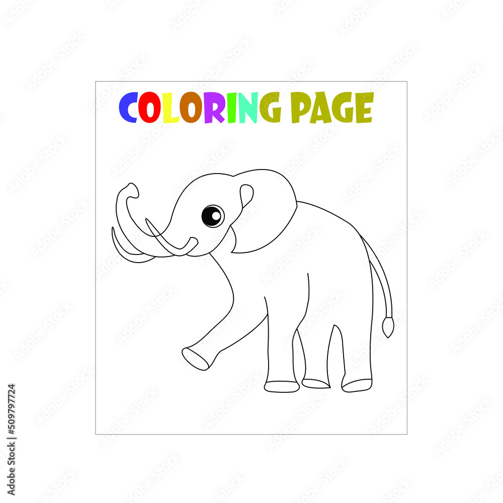 Obraz premium Coloring elephant page