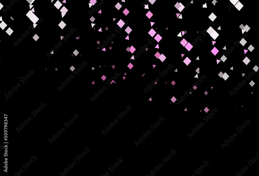 Dark pink, green vector texture in poly style with circles, cubes.