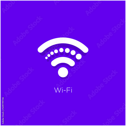 sunset with wifi symbol concept design