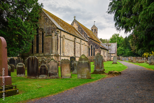 St Mungo's Church in Simonburn Village, a picturesque hamlet in the Dark Skies section of the Northumberland 250, a scenic road trip though Northumberland with many places of interest along the route