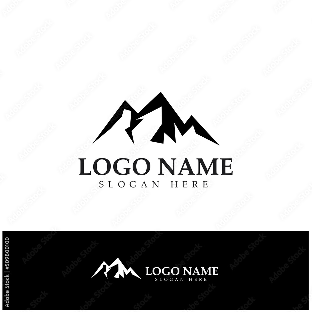 Sun Mountain Logo Icon Design – stock illustration Sun Mountain Logo Icon Design – stock illustration