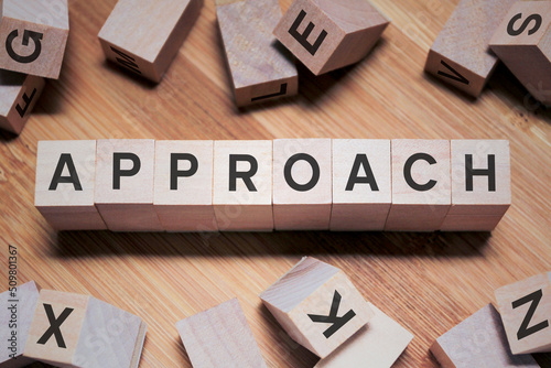 Approach Word In Wooden Cube