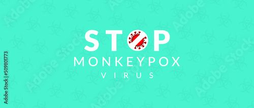 Monkeypox virus banner for awareness and alert against disease spread, Monkey Pox virus outbreak pandemic, pandemic from animals to humans. Medical and health concept. Monkeypox virus background