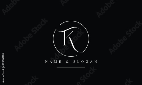 TK, KT, T, K abstract letters logo monogram