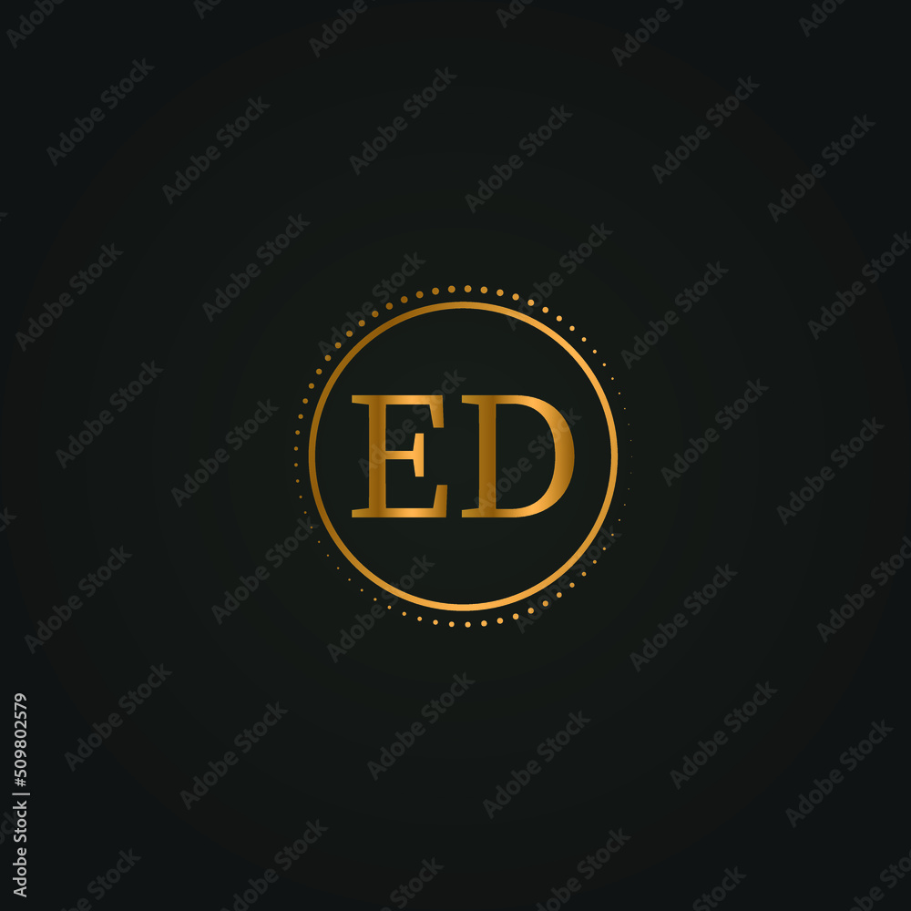 ED letter design for logo and icon.ED monogram logo.vector illustration ...
