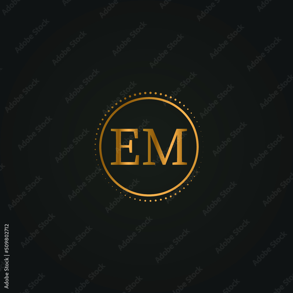 EM letter design for logo and icon.EM monogram logo.vector illustration