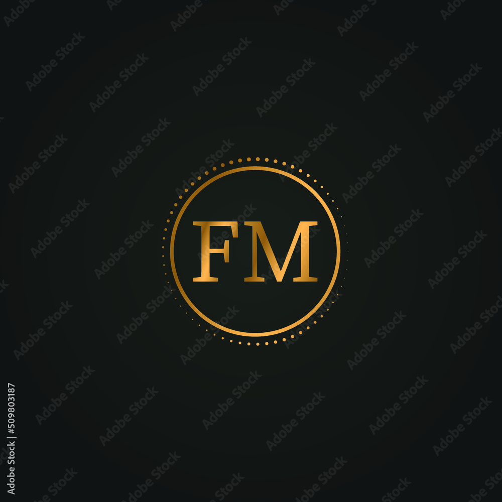 FM letter design for logo and icon.FM monogram logo.vector illustration