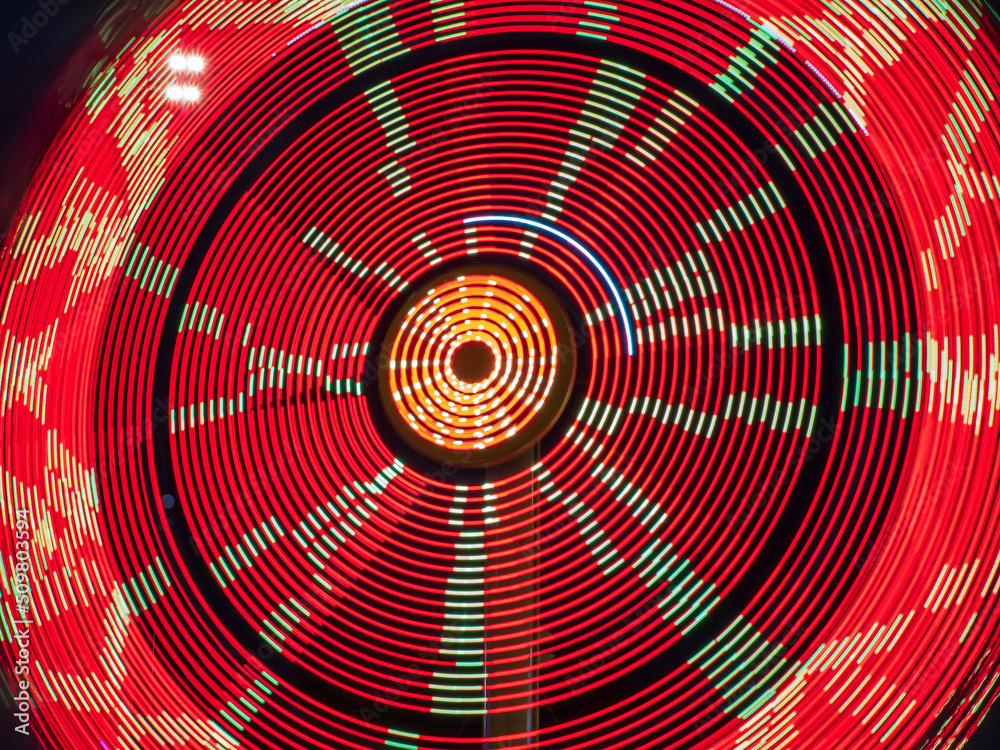 ferris wheel in motion, long exposure ferris wheel in motion, long exposure