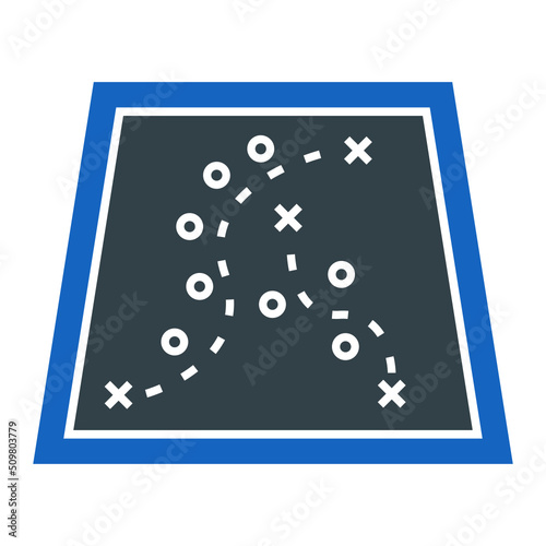 Hill Map Icon Design