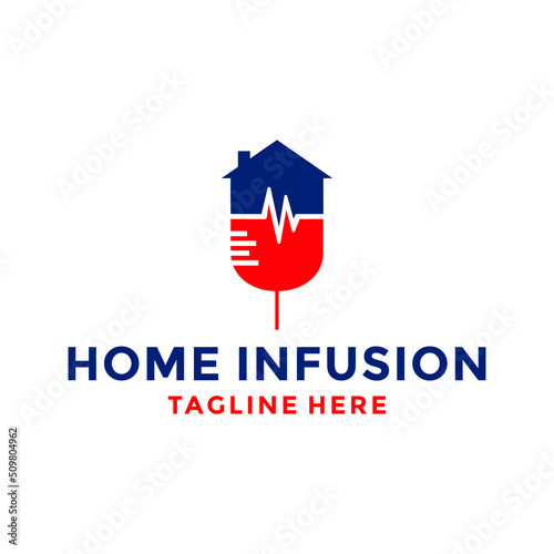 home infusion logo design creative 