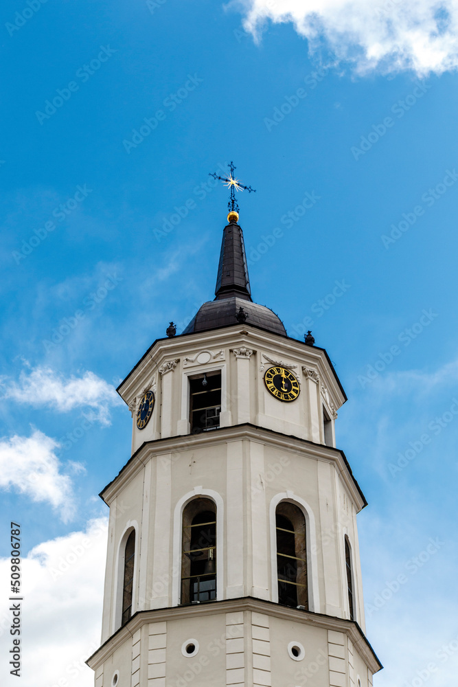 Bell tower of the Vilnius cathedral, Lithuania, Europe