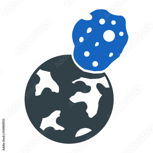 Planet Collision Icon Design