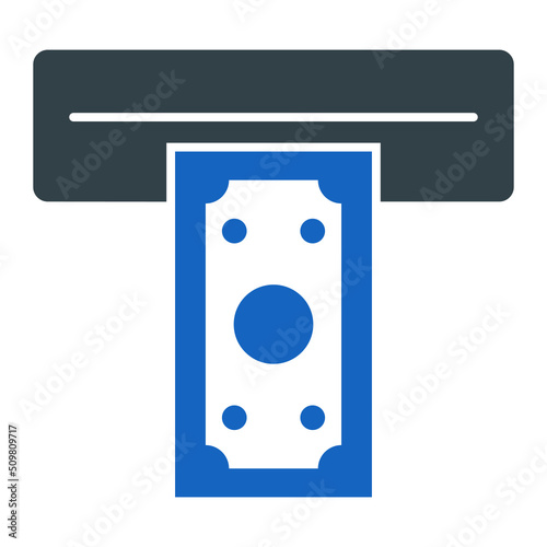 Cash withdrawal Icon Design