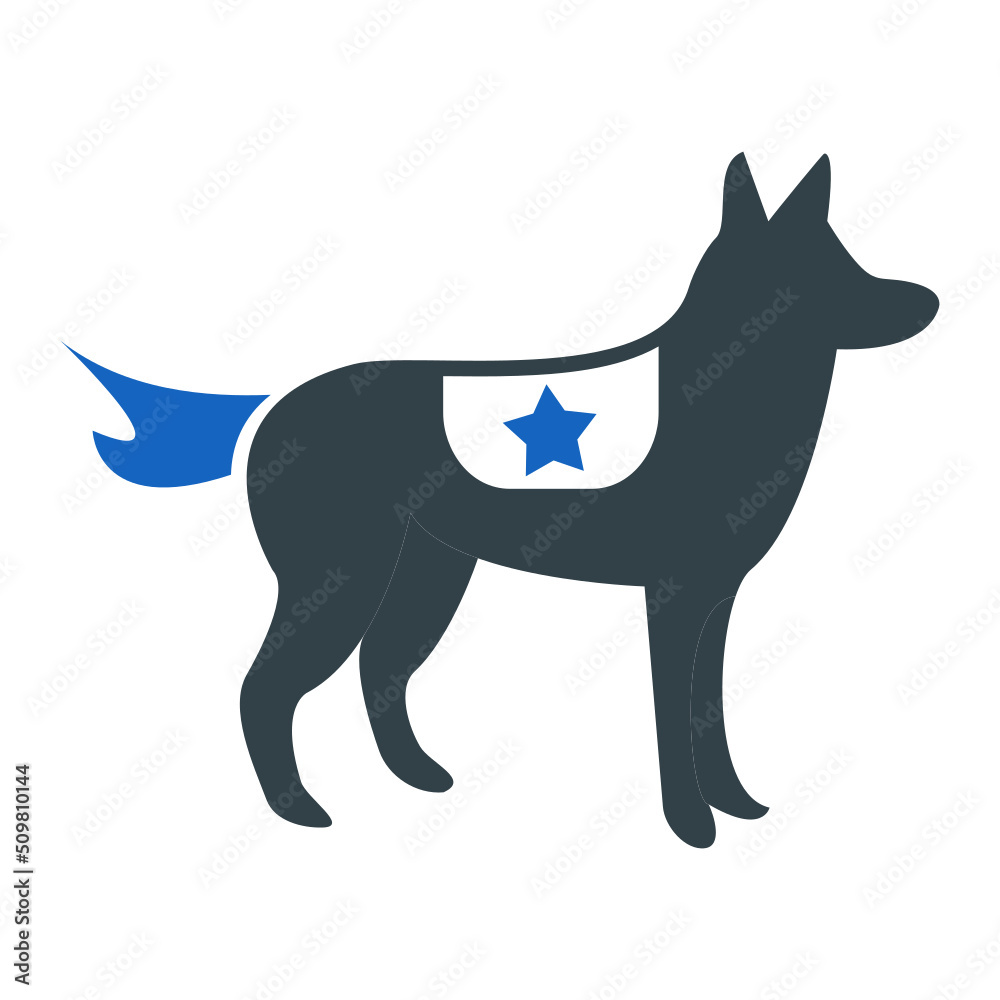 Obraz premium Police dog Icon Design