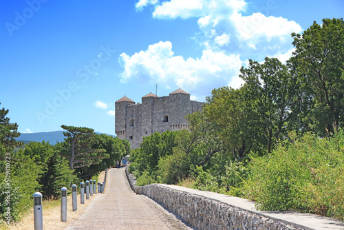 Medieval fortress of Nehaj on the hill above Senj in Croatia