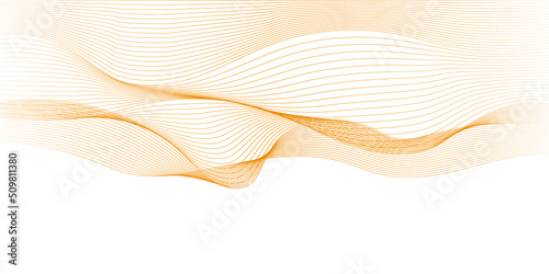 White background and line wave 