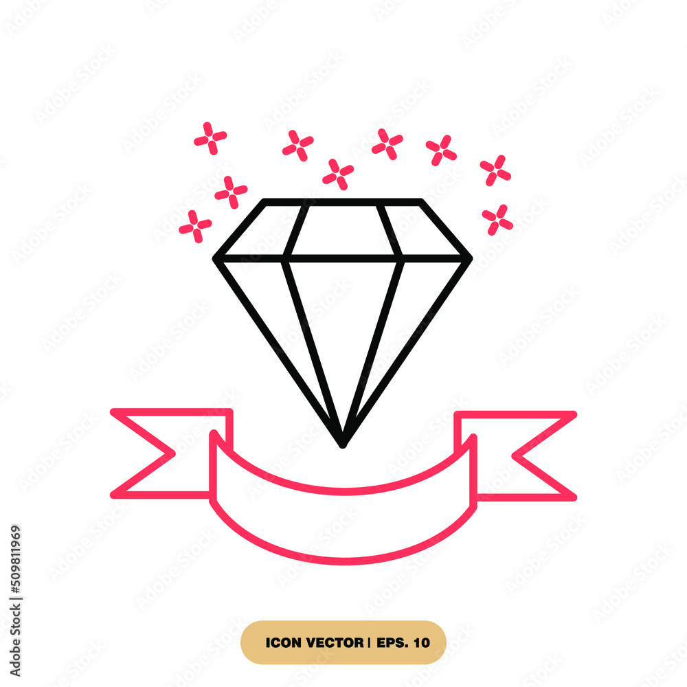 Crystal and gemstones icons symbol vector elements for infographic web Crystal and gemstones icons symbol vector elements for infographic web