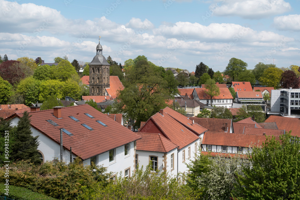 skyline of the historic old town of Tecklenburg