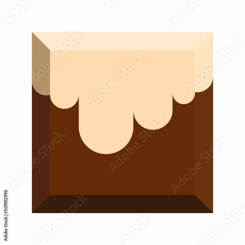 one piece of milk chocolate bar
