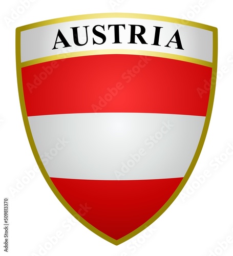 Coat of arms in the colors of Austria on a white background