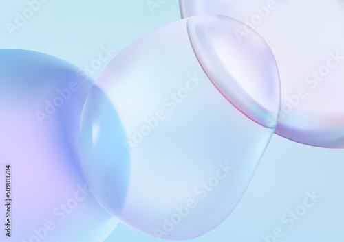 Abstract background with  bubble spheres . Mockup illustration . Realistic vector illustration © illusmann