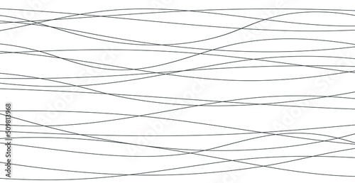 Hand drawn lines. Abstract pattern wave simple seamless, smooth pattern, web design, greeting card, textile, Technology background, Eps 10 vector illustration
