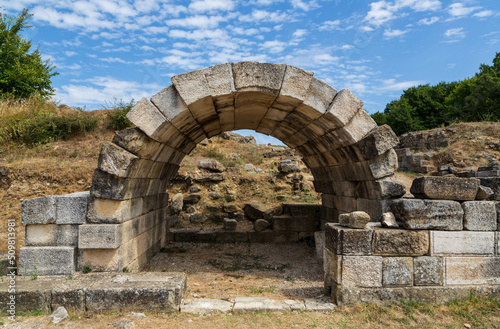 Ruins of ancient houses in Apollonia, Albania