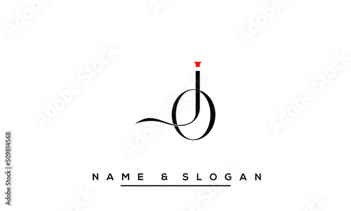 JO,  OJ,  J,  O   Abstract  Letters  Logo  Monogram