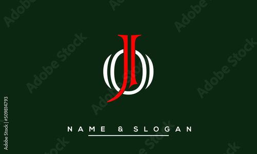 JO,  OJ,  J,  O   Abstract  Letters  Logo  Monogram