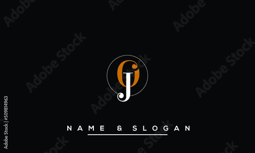 JO,  OJ,  J,  O   Abstract  Letters  Logo  Monogram