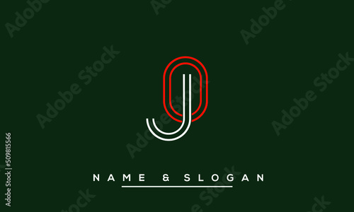 JO,  OJ,  J,  O   Abstract  Letters  Logo  Monogram