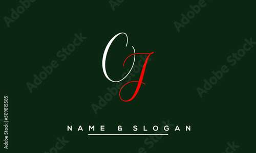 JO,  OJ,  J,  O   Abstract  Letters  Logo  Monogram