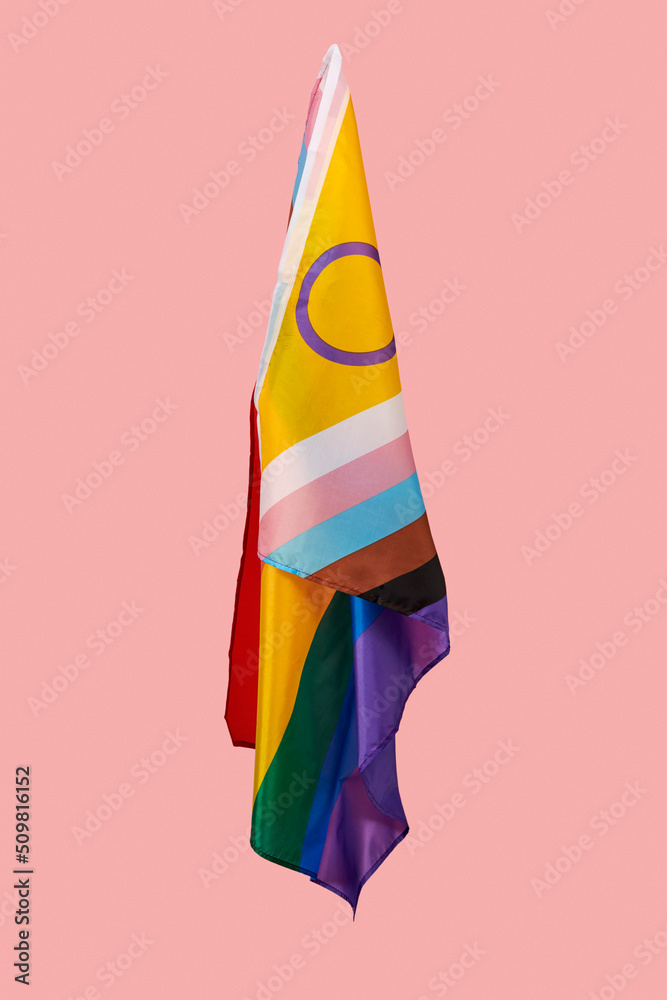 waving intersex-inclusive progress pride flag waving intersex-inclusive progress pride flag