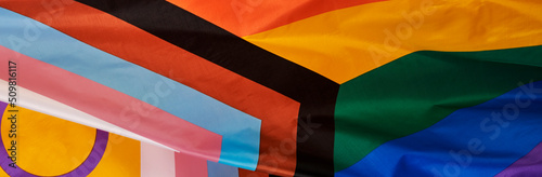 panoramic intersex-inclusive progress pride flag photo