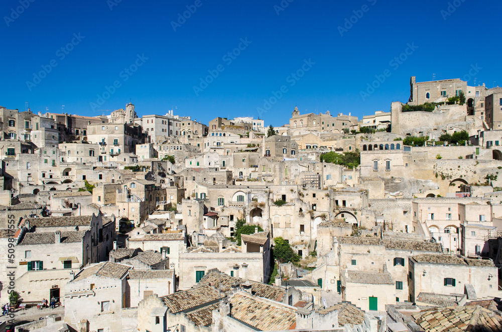 Panorama della città di Matera, punto d'arrivo del Cammino Materano