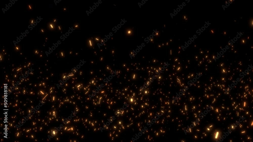 rising hot fire particles video backdrop