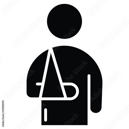 hand injury Vector icon which is suitable for commercial work and easily modify or edit it

