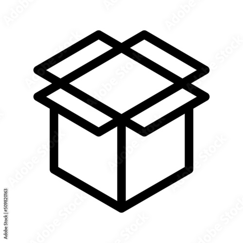 Open Box Icon Vector Symbol Design Illustration