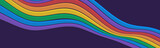 LGBTQ pride month background. Rainbow wave shape color illustration