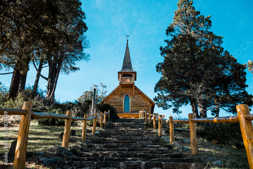 San Eduardo Chapel, is located in the Llao Llao area, Bariloche, Argentina photo
