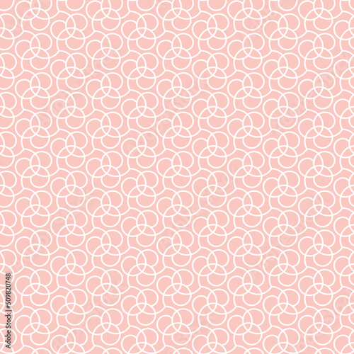 Seamless vector ornament. Modern wavy pink and white background. Geometric modern pattern