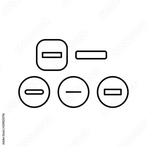 Remove Icon Set Vector Symbol Design Illustration
