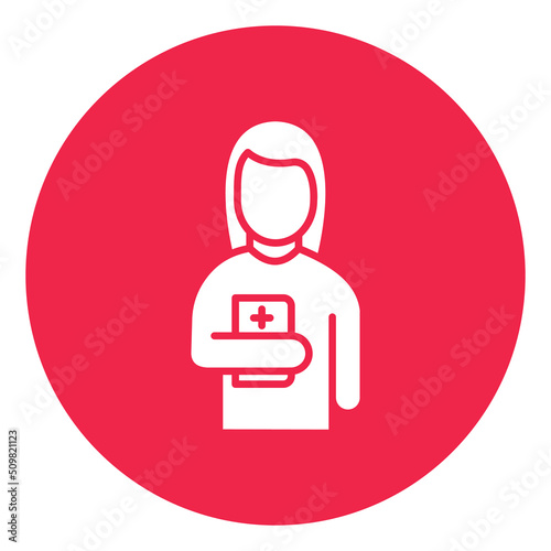 Lady Doctor Vector icon which is suitable for commercial work and easily modify or edit it

