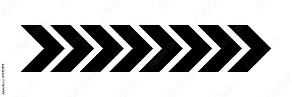 Arrow chevron symbol. Black arrows symbols set. Blend effect. Vector isolated on white.