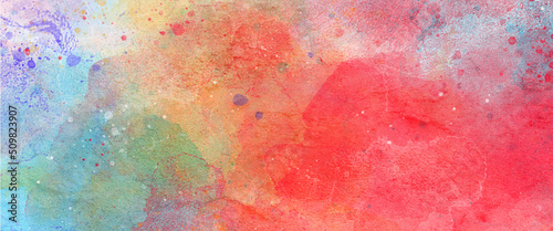 Abstract colorful painting for texture background. Splash acrylic colorful abstract watercolor painted background, Colorful gradient ink colors wet effect hand drawn canvas background wallpaper,
