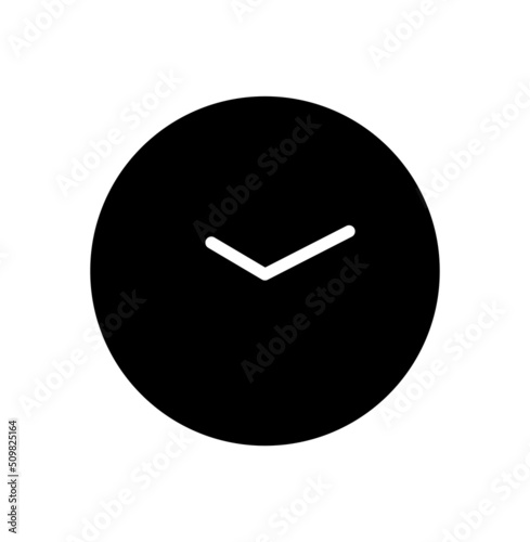 Free Download Round black wall clock icon. Black round clock symbol. - GFXLoad